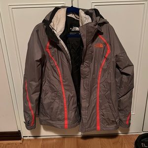 AUTHENTIC GRAY WOMENS NORTH FACE SNOW JACKET